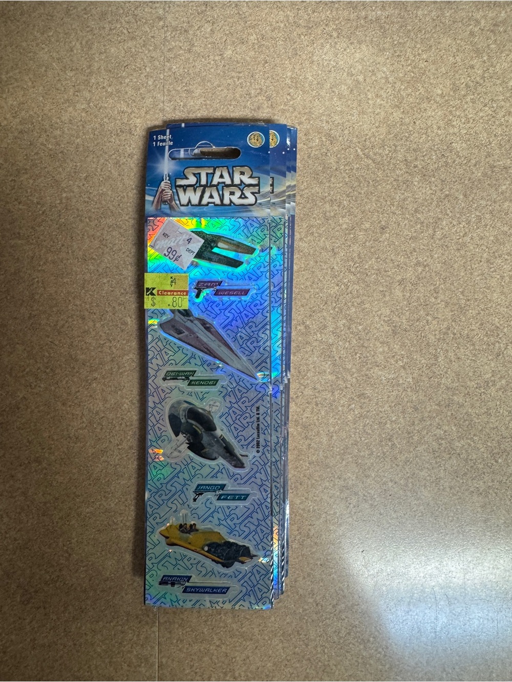5 Star Wars Episode I holographic sticker sheet by Sandylion